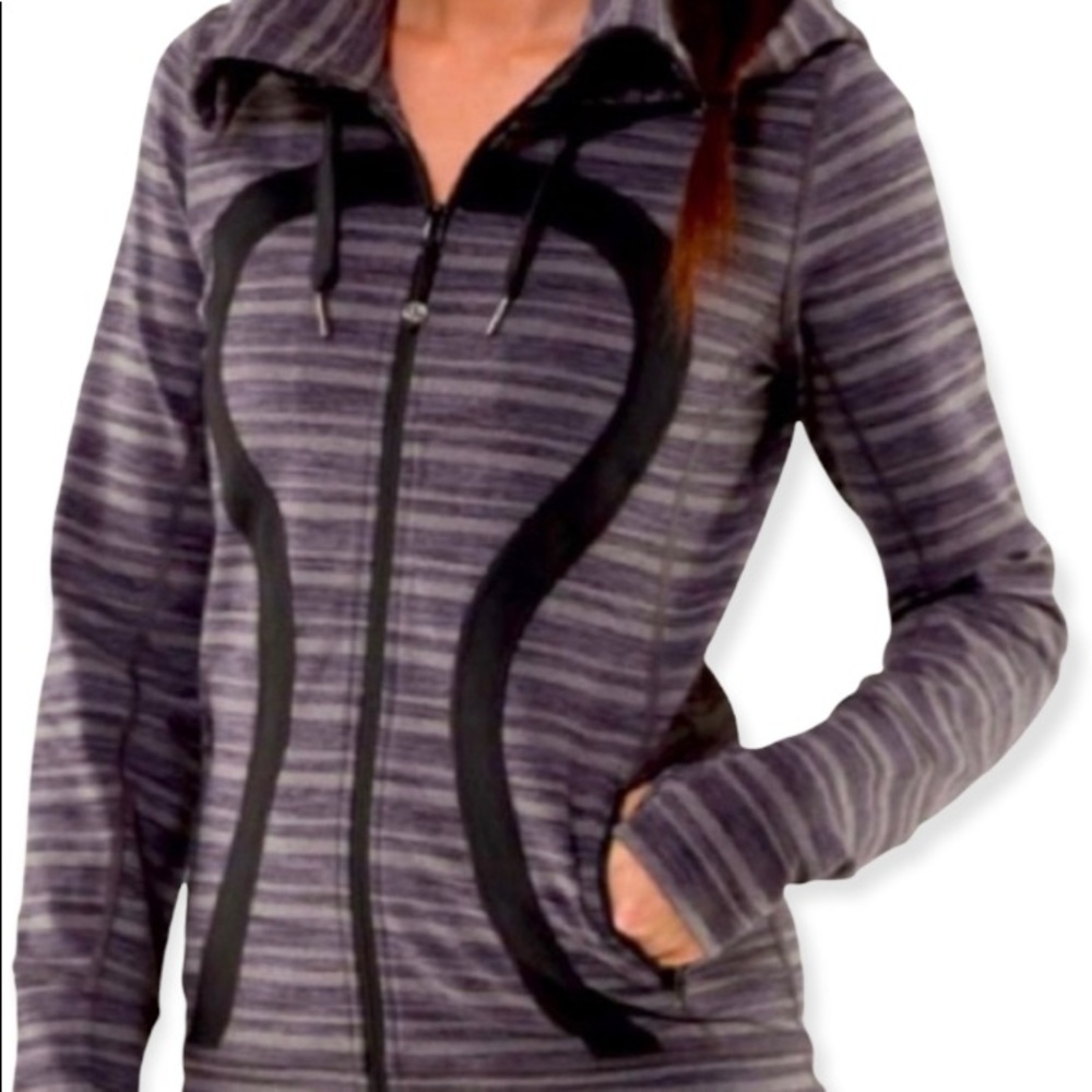 Lululemon Black,Gray and Purple hoodie jacket size 6